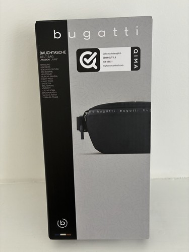 Bugatti black logo - belt, bag